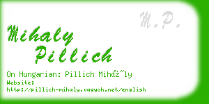 mihaly pillich business card